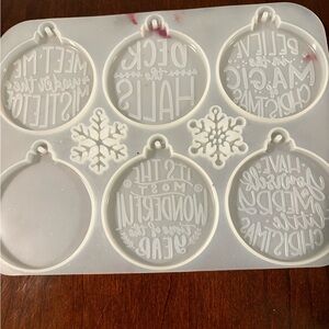 Silicone Christmas Ornament Mold Set - White